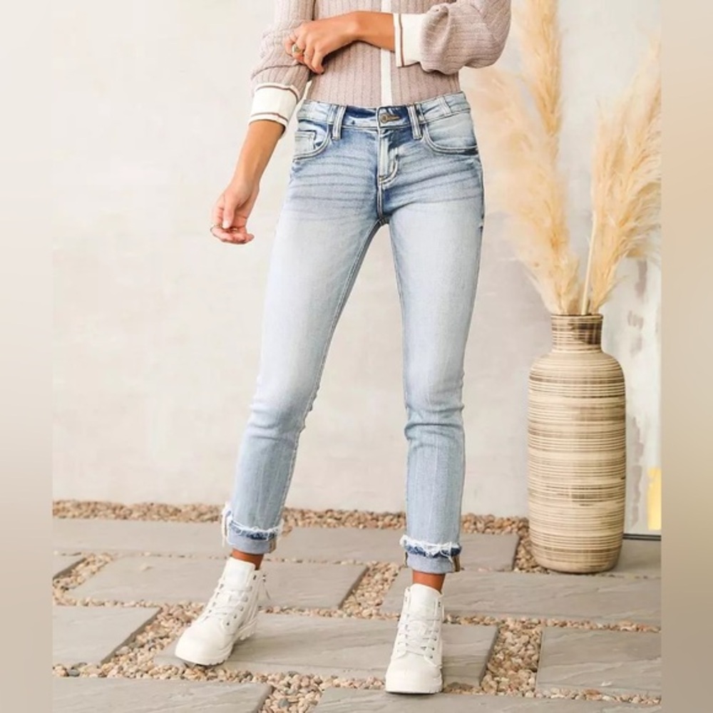 KanCan Signature Low Rise Ankle Straight Jean